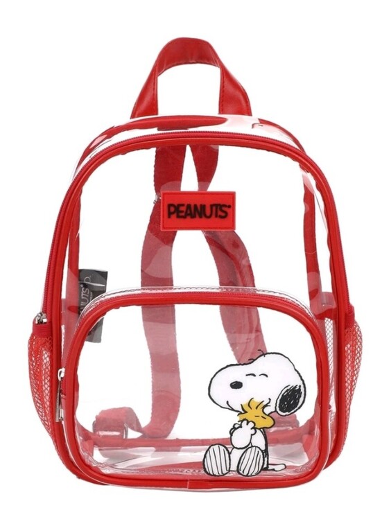 Peanuts Handbags - Peanuts Snoopy & Woodstock Clear 10-inch Mini Backpack